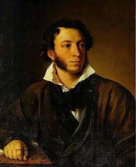 Vasily Tropinin Portrait of Alexander Pushkin, Norge oil painting art